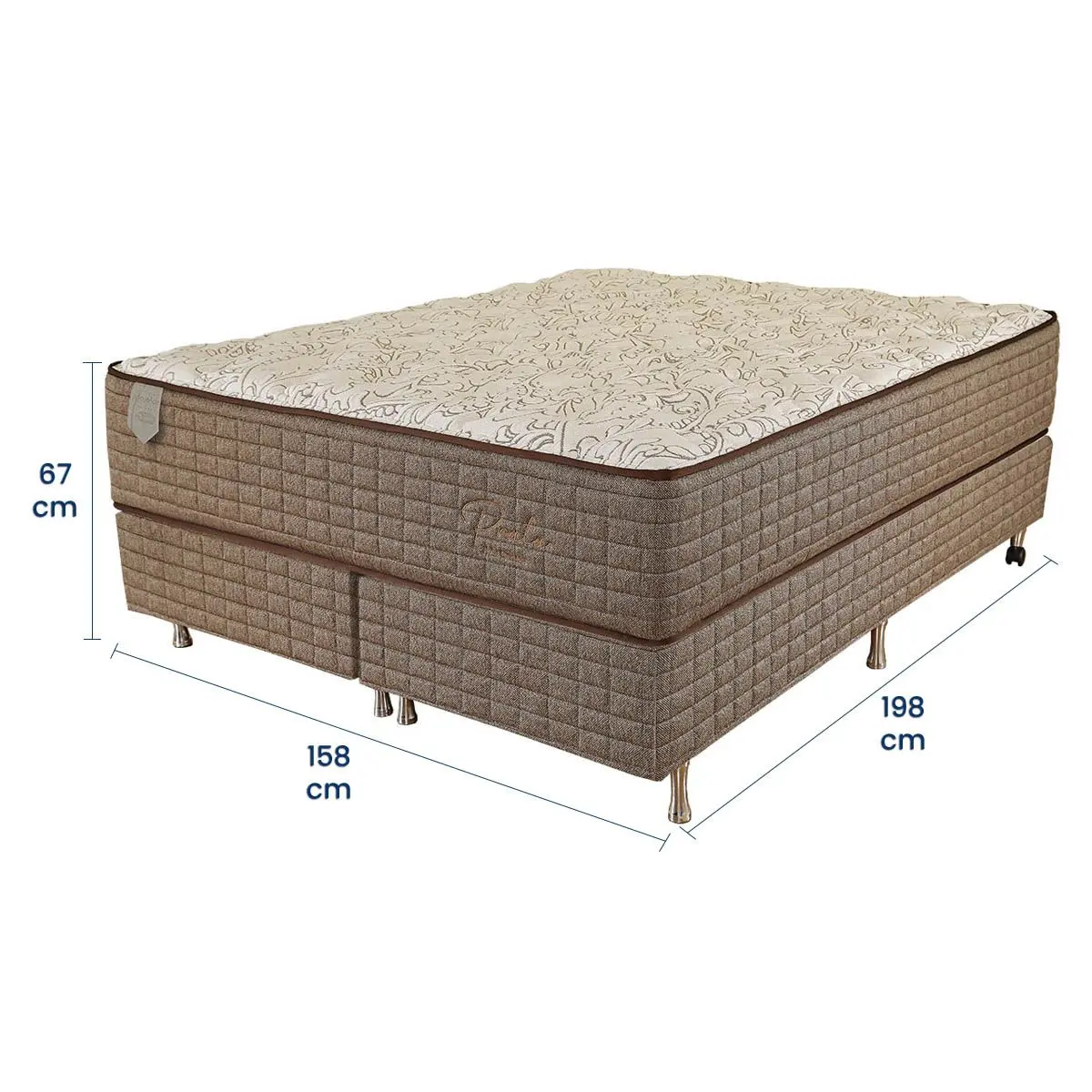 Colchão com box tamanho queen - modelo Prata