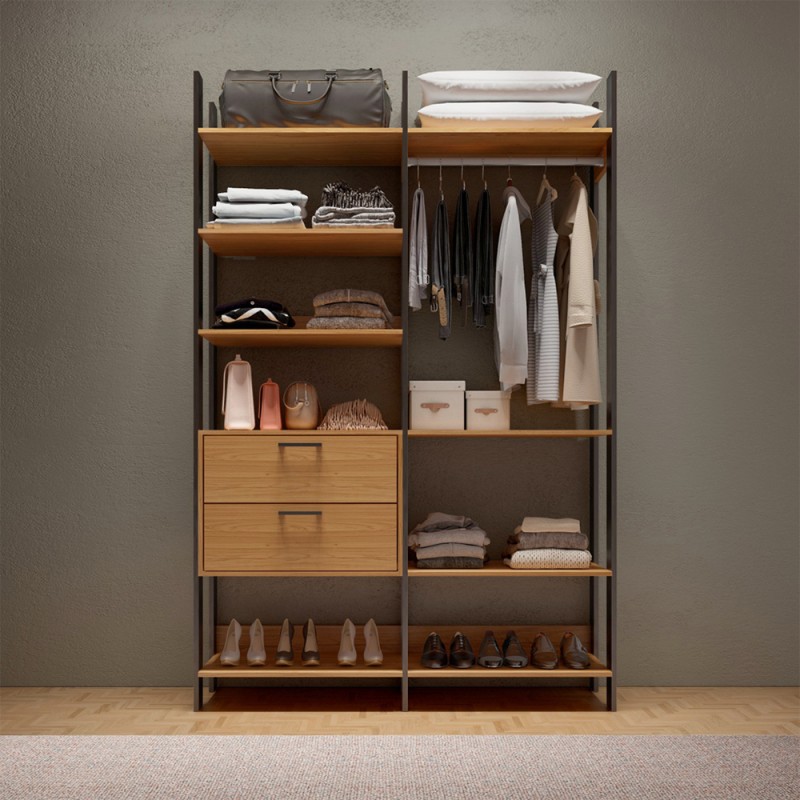 Closet Industrial duas torres - preto